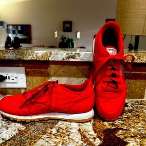 Red old school Reeboks; used maybe two times